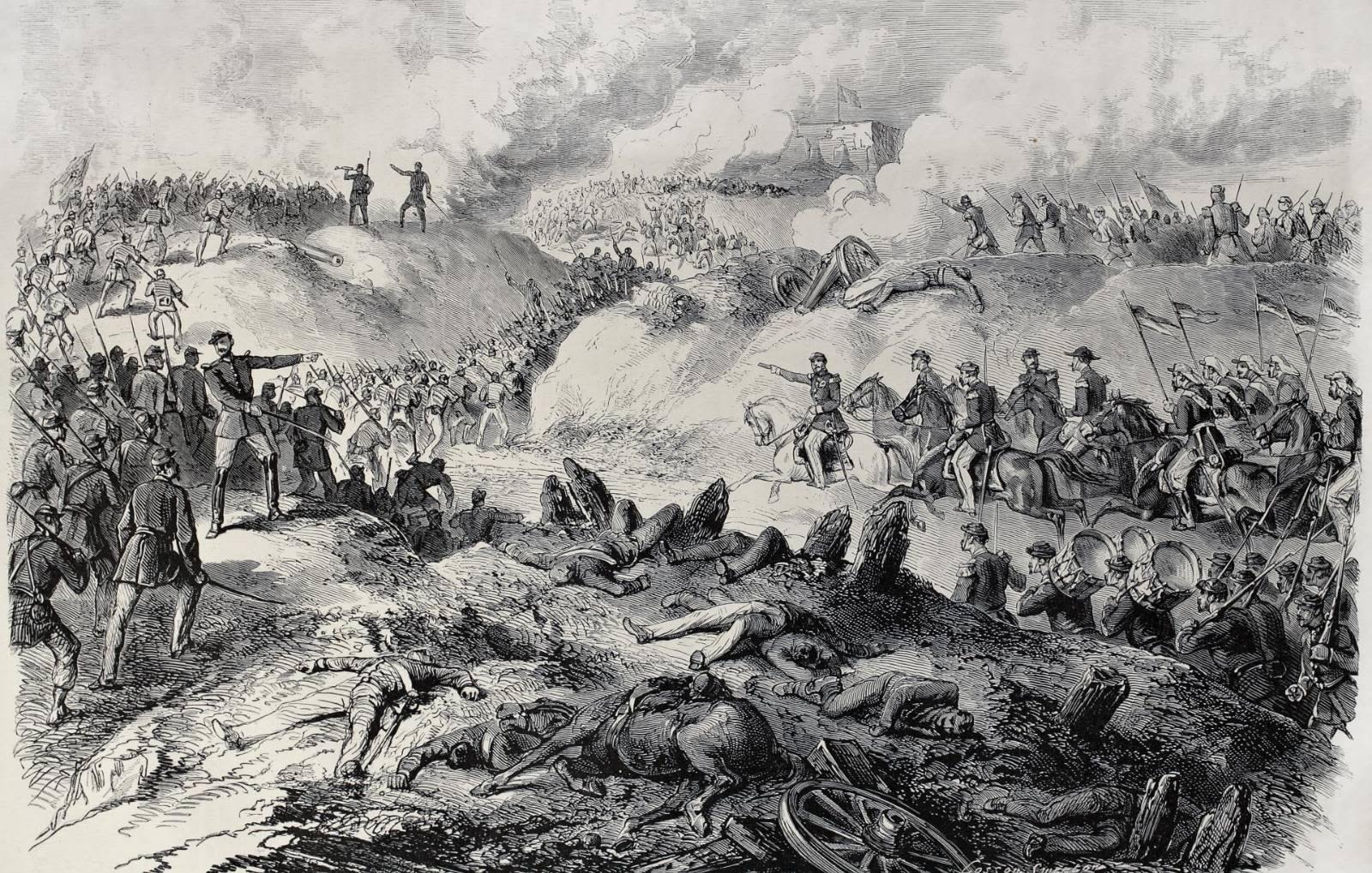 The War of the Triple Alliance was fought between Paraguay and a coalition of Brazil, Argentina and Uruguay © Janet-Lange and Cosson-Smeeton after sketch of Paranhos (1868)