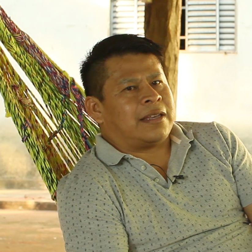Eliel Benites, a Guarani Kaiowá leader and academic from the Te'ýikuê village in Mato Grosso do Sul © Earthsight / De Olho nos Ruralistas